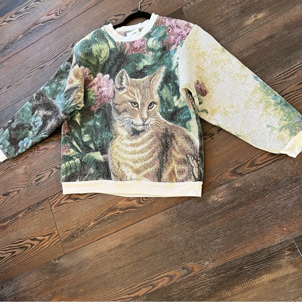 Vintage Crazy Cat Lady Cats Lovers Dream Sweater Cotton Sugar Street Weavers - Picture 5 of 15